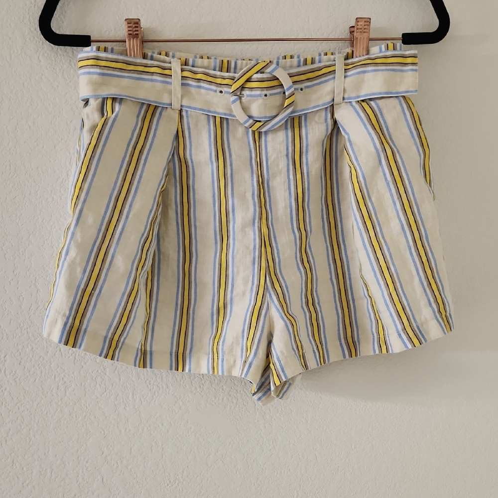 Anthropologie Mauve Striped Shorts